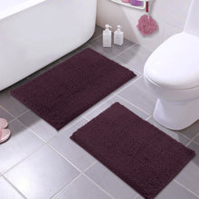 Load image into Gallery viewer, Microfiber Rectangular Mat Mini Set, 16x24 Inch 2 Pack Set, Plum
