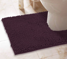 Load image into Gallery viewer, U-Shaped Toilet Bathroom Rug, 20x20, Plum
