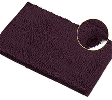 Load image into Gallery viewer, Rectangle Microfiber Bathroom Rug, 15x23 inch, Plum
