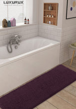 Load image into Gallery viewer, Runner Microfiber Bathroom Rug, 21x59 inch, Plum
