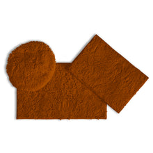 Load image into Gallery viewer, 3pc Set (Style C) Bath Rugs + Round Toilet Lid Rug, Pumpkin
