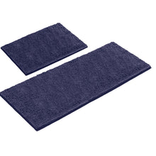 Load image into Gallery viewer, Chenille Microfiber 2-Piece Rectangular Mats Set, XL, Purple
