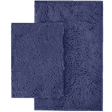 Load image into Gallery viewer, Microfiber 2-Piece Rectangular Mats Set, 20x30 &amp; 15x23 Inch, Purple
