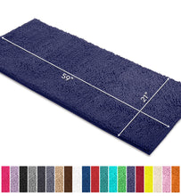 Load image into Gallery viewer, Runner Microfiber Bathroom Rug, 21x59 inch, Blue-purple
