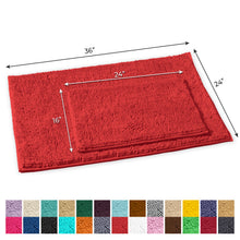 Load image into Gallery viewer, 2-Piece Rectangular Mats Set, Large, Red
