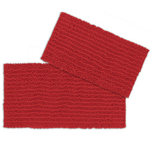 Load image into Gallery viewer, Rectangular 2 Piece Bath Rug Set | 20x30 + 15x23 inch | Red
