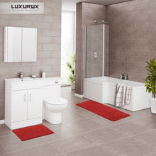 Load image into Gallery viewer, Chenille Microfiber 2-Piece Rectangular Mats Set, XL, Red
