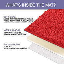 Load image into Gallery viewer, Rectangle Microfiber Bathroom Rug, 24x36 inch, Red
