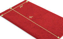 Load image into Gallery viewer, Rectangle Microfiber Bathroom Rug, 24x36 inch, Red
