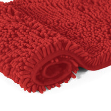 Load image into Gallery viewer, Rectangle Microfiber Bathroom Rug, 24x36 inch, Red
