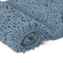 Load image into Gallery viewer, LuxUrux Bathroom Rugs Luxury Chenille 2-Piece Bath Mat Set, Sky Blue
