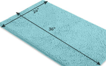 Load image into Gallery viewer, Rectangle Microfiber Bathroom Rug, 24x36 inch, Spa Blue
