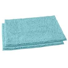 Load image into Gallery viewer, Microfiber Rectangular Rugs, 23x36 Inch 2 Pack Set, Spa Blue
