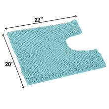 Load image into Gallery viewer, U-Shaped Toilet Bathroom Rug, 20x23, Spa Blue
