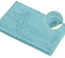 Load image into Gallery viewer, Rectangle Microfiber Bathroom Rug, 15x23 inch, Spa Blue
