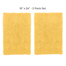 Load image into Gallery viewer, Microfiber Rectangular Mat Mini Set, 16x24 Inch 2 Pack Set, Yellow
