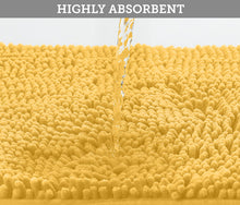 Load image into Gallery viewer, Rectangle Microfiber Bathroom Rug, 24x39 inch, Sunshine Yellow
