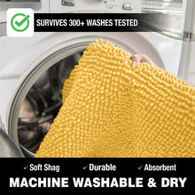 Load image into Gallery viewer, Rectangle Microfiber Bathroom Rug, 24x39 inch, Sunshine Yellow
