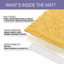 Load image into Gallery viewer, Microfiber Bathroom Rectangle Rug, 20x30 Inch, Sunshine Yellow
