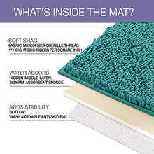 Load image into Gallery viewer, Rectangle Microfiber Bathroom Rug, 24x36 inch, Turquoise
