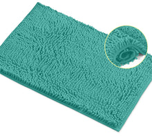 Load image into Gallery viewer, Rectangle Microfiber Bathroom Rug, 15x23 inch, Turquoise

