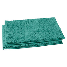 Load image into Gallery viewer, Microfiber Rectangular Mat Mini Set, 16x24 Inch 2 Pack Set, Turquoise
