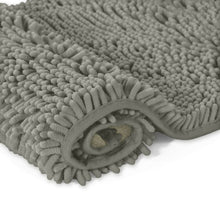 Load image into Gallery viewer, LuxUrux Bathroom Rugs Luxury Chenille 2-Piece Bath Mat Set, Warm Gray
