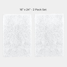 Load image into Gallery viewer, Microfiber Rectangular Mat Mini Set, 16x24 Inch 2 Pack Set, White
