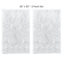 Load image into Gallery viewer, Microfiber Rectangular Mats, 20x30 Inch 2 Pack Set, White
