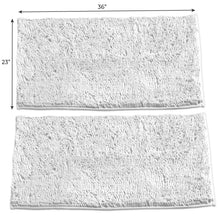 Load image into Gallery viewer, Microfiber Rectangular Rugs, 23x36 Inch 2 Pack Set, White
