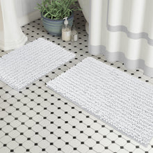 Load image into Gallery viewer, Rectangular 2 Piece Bath Rug Set | 20x30 + 15x23 inch | White
