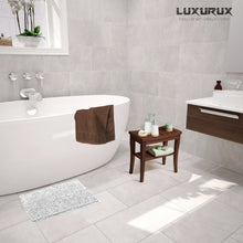 Load image into Gallery viewer, Rectangle Microfiber Bathroom Rug, 15x23 inch, White
