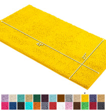 Load image into Gallery viewer, Rectangle Microfiber Bathroom Rug, 27x47 inch, Lemon
