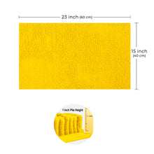 Load image into Gallery viewer, Rectangle Microfiber Bathroom Rug, 15x23 inch, Lemon
