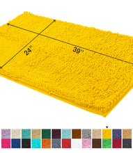 Load image into Gallery viewer, Rectangle Microfiber Bathroom Rug, 24x39 inch, Lemon
