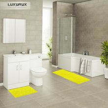 Load image into Gallery viewer, Chenille Microfiber 2-Piece Rectangular Mats Set, XL, Lemon
