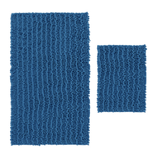 Load image into Gallery viewer, Rectangular 2 Piece Bath Rug Set, 15x23 + 27x47 inch, Blue
