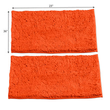 Load image into Gallery viewer, Microfiber Rectangular Rugs, 23x36 Inch 2 Pack Set, Coral
