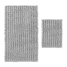 Load image into Gallery viewer, Rectangular 2 Piece Bath Rug Set, 15x23 + 27x47 inch, Light Grey
