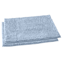 Load image into Gallery viewer, Microfiber Rectangular Rugs, 23x36 Inch 2 Pack Set, Light Blue
