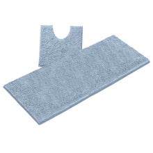 Load image into Gallery viewer, Luxury Microfiber 2-Piece Toilet &amp; Bath Mat Set, XL, Sky Blue
