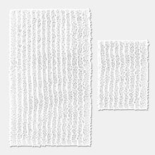 Load image into Gallery viewer, Rectangular 2 Piece Bath Rug Set, 15x23 + 27x47 inch, White
