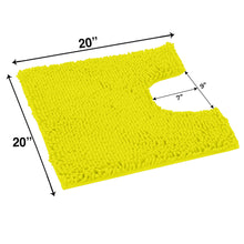 Load image into Gallery viewer, U-Shaped Toilet Bathroom Rug, 20x20, Neon Yellow
